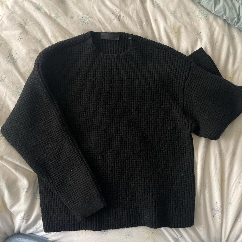 Essentials black crewneck sweater winteressentials